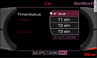 Display: Timerstatus